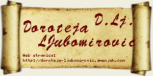 Doroteja LJubomirović vizit kartica